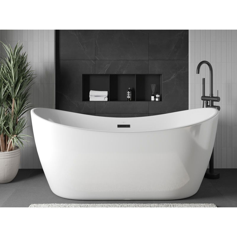 Mexen X-Wall-NR recess shelf without flange with shelf 90 x 30 cm, black - 1971903010S