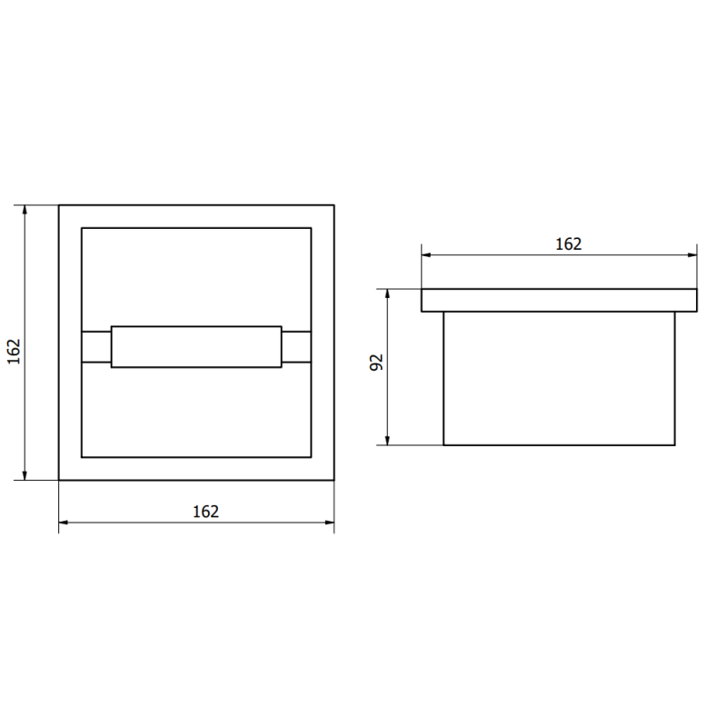 Mexen X-Wall-P toilet paper holder, inox - 1913