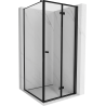Mexen Mist-F folding shower cabin right 110 x 110 cm, black frame, black - 8A6T-110-110-70-70-P