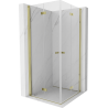 Mexen Mist-F Duo Folding Shower Enclosure 90 x 90 cm, Transparent, Gold - 8A6-090L-090P-50-00