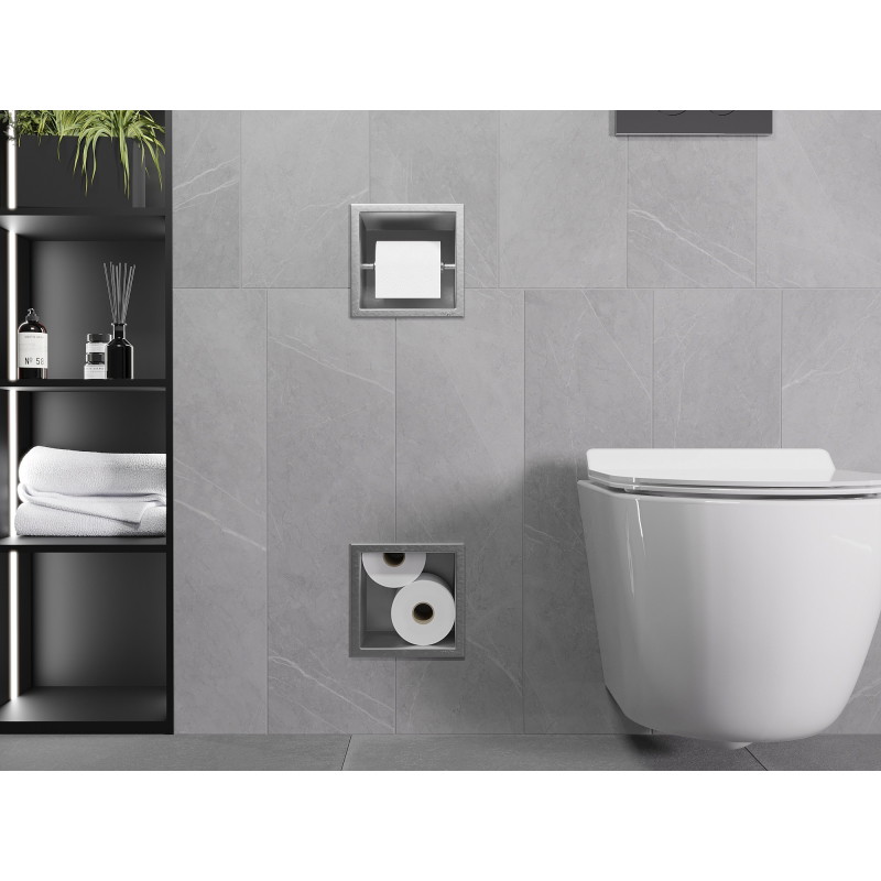 Mexen X-Wall-BP toilet paper holder with magazine, inox - 1914