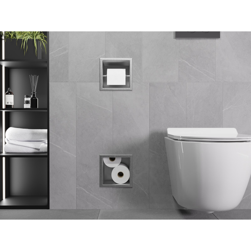 Mexen X-Wall-BP toilet paper holder with magazine rack, inox - 1914