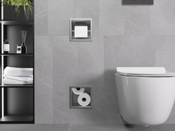 Mexen X-Wall-BP toilet paper holder with magazine rack, inox - 1914