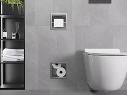 Mexen X-Wall-BP toilet paper holder with magazine, stainless steel - 1914 Mexen X-Wall-BP toilet paper holder with magazine, stainless steel - 1914