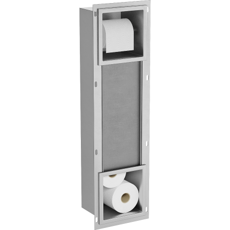 Mexen X-Wall-BP toilet paper holder with magazine, stainless steel - 1914