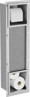 Mexen X-Wall-BP toilet paper holder with magazine rack, inox - 1914