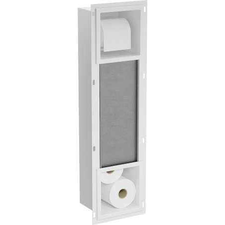 Mexen X-Wall-BP toilet paper holder with magazine, white - 1924