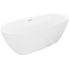 Mexen Luvo Slim freestanding bathtub 170 x 75 cm, white, chrome overflow - 52801707500-01