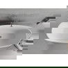Mexen Luvo Slim freestanding bathtub 170 x 75 cm, white, chrome overflow - 52801707500-01