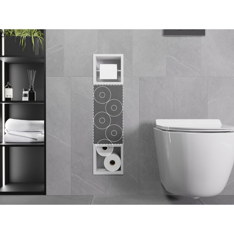 Mexen X-Wall-BP toilet paper holder with magazine, white - 1924