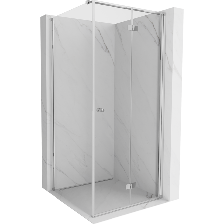 Mexen Mist-F 85 x 85 cm Right Folding Shower Enclosure, Transparent, Chrome - 8A6T-085-085-01-00-P