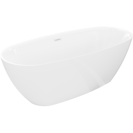 Mexen Luvo Slim 170 x 75 cm Free-standing Bath, White, White Overflow - 52801707500-20