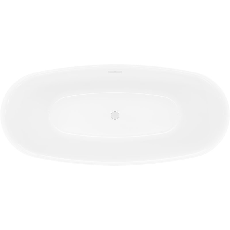 Mexen Luvo Slim 170 x 75 cm Free-standing Bath, White, White Overflow - 52801707500-20