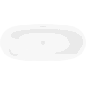 Mexen Luvo Slim freestanding bathtub 170 x 75 cm, white, white overflow - 52801707500-20