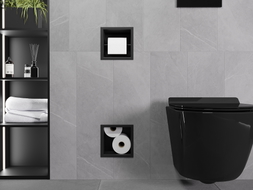 Mexen X-Wall-BP toilet paper holder with magazine, black - 1974
