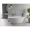 Mexen Luvo Slim freestanding bathtub 170 x 75 cm, white, overflow brushed gold - 52801707500-55