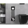 Mexen X-Wall-BP toilet roll holder with magazine, black - 1974