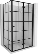Mexen Mist-F folding shower enclosure right 120 x 90 cm, black grid, black - 8A6T-120-090-70-77-P