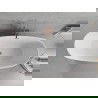 Mexen Luvo Slim freestanding bathtub 170 x 75 cm, white, brushed gun gray overflow - 52801707500-66