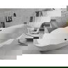 Mexen Luvo Slim freestanding bath 170 x 75 cm, white, black overflow - 52801707500-70
