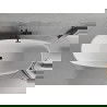 Mexen Luvo Slim freestanding bathtub 170 x 75 cm, white, black overflow - 52801707500-70