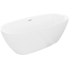 Mexen Luvo Slim freestanding bathtub 170 x 75 cm, white, brushed nickel overflow - 52801707500-97