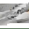 Mexen Luvo Slim freestanding bathtub 170 x 75 cm, white, brushed nickel overflow - 52801707500-97