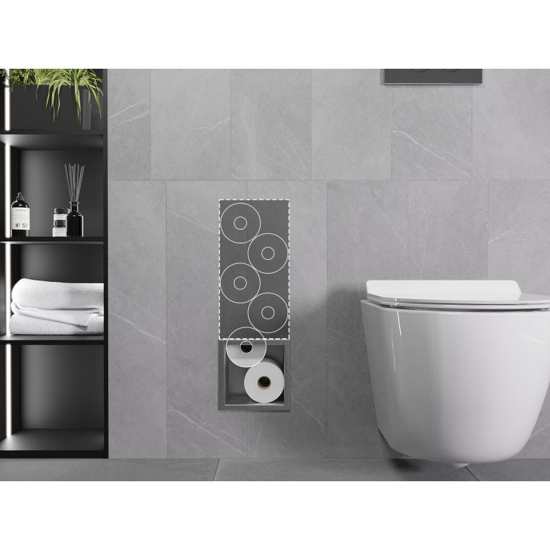 Mexen X-Wall-B toilet paper magazine, inox - 1915