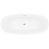 Mexen Luvo Slim freestanding bathtub 170 x 75 cm, white/black, chrome overflow - 52801707575-01