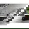 Mexen Luvo Slim freestanding bathtub 170 x 75 cm, white/black, chrome overflow - 52801707575-01