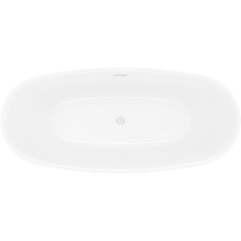 Mexen Luvo Slim freestanding bathtub 170 x 75 cm, white/black, white overflow - 52801707575-20