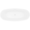 Mexen Luvo Slim freestanding bathtub 170 x 75 cm, white/black, white overflow - 52801707575-20