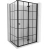 Mexen Mist-F T foldable right shower cabin 85 x 100 cm, black grid, black - 8A6T-085-100-70-77-P