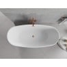 Mexen Luvo Slim freestanding bathtub 170 x 75 cm, white/black, brushed copper overflow - 52801707575-65