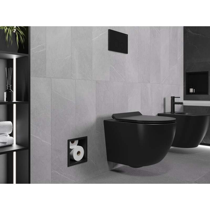 Mexen X-Wall-B toilet paper holder, black - 1975