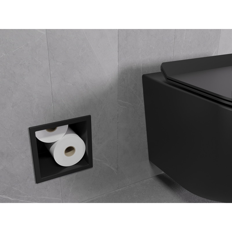 Mexen X-Wall-B toilet paper holder, black - 1975