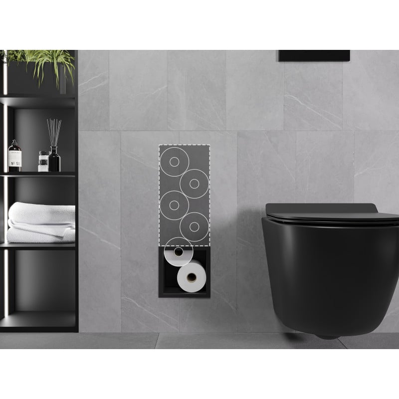 Mexen X-Wall-B toilet paper magazine, black - 1975