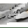 Mexen Luvo Slim freestanding bathtub 170 x 75 cm, white/black, brushed nickel overflow - 52801707575-97