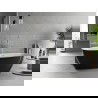 Mexen Luvo Slim freestanding bathtub 170 x 75 cm, white/black, brushed nickel overflow - 52801707575-97