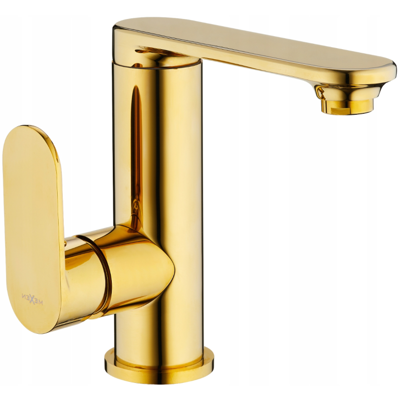 Mexen Milo side action washbasin mixer tap, Gold - 71305-50