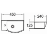 Mexen Hugo countertop washbasin right 45 x 24 cm, white - 21254500R