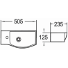 Mexen Hugo countertop basin right 50 x 23 cm, white - 21255000R