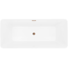 Mexen Velo Slim freestanding bathtub 170 x 75 cm, white, overflow pink gold - 52811707500-60