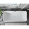 Mexen Velo Slim free-standing bathtub 170 x 75 cm, white, gun gray brushed overflow - 52811707500-66