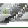 Mexen Velo Slim freestanding bathtub 170 x 75 cm, white, black overflow - 52811707500-70