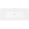 Mexen Velo Slim freestanding bath 170 x 75 cm, white, brushed nickel overflow - 52811707500-97