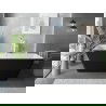 Mexen Velo Slim freestanding bathtub 170 x 75 cm, white/black, white overflow - 52811707575-20