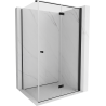 Mexen Mist-F right-folding shower cabin 100 x 90 cm, transparent, black - 8A6T-100-090-70-00-P