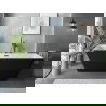 Mexen Velo Slim freestanding bathtub 170 x 75 cm, white/black, black overflow - 52811707575-70