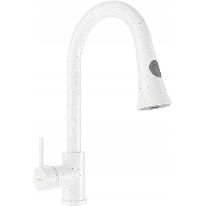 Mexen Elia kitchen mixer tap, Spotted white - 670101-26